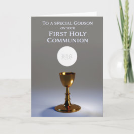 Erste heilige Kommunion-Karte Godparent an Godson Karte