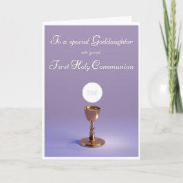 Erste heilige Kommunion-Karte Godparent an Godtoch Karte