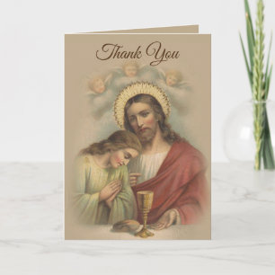 Erste Heilige Kommunion Katholik Vielen Dank Dankeskarte