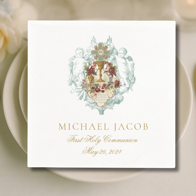 Erste Heilige Kommunion Katholische Chalice Host A Serviette (Von Creator hochgeladen)