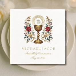 Erste Heilige Kommunion Katholische Kirche Gastgeb Serviette