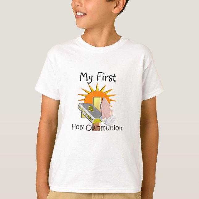 Erste heilige Kommunion scherzt Geschenke T-Shirt (Vorderseite)