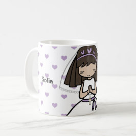 Erste heilige Kommunion Tasse für ein Mädchen