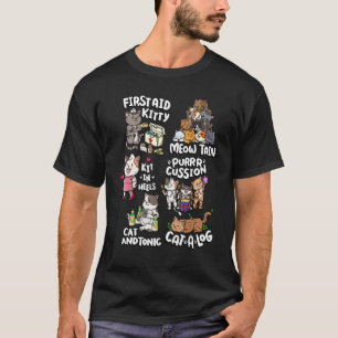 Erste-Hilfe-Kitty-Meow-Tain-Kat-a-log-Katzenwort-P T-Shirt