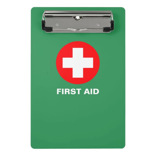 Erste Hilfe - Medizin (Kreuz) - Krankenwagen, Hilf Mini Klemmbrett (Vorderseite)