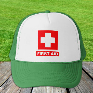 Erste Hilfe - Medizin (Kreuz) - Krankenwagen, Hilf Truckerkappe