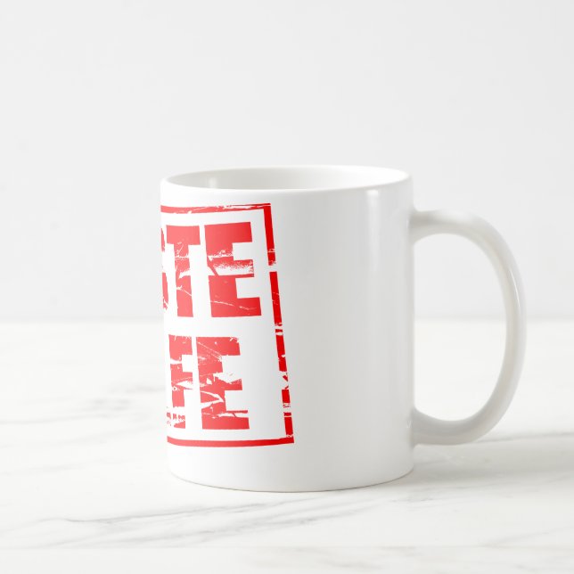 Erste Hilfe roter Stempel Effekt Kaffeetasse (Rechts)