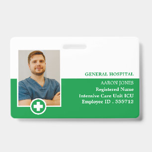 Erste-Hilfe-Symbol, Foto Medical ID Abzeichen Ausweis
