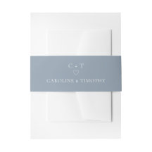 Erste Hochzeit mit Dusty Blue Monogram