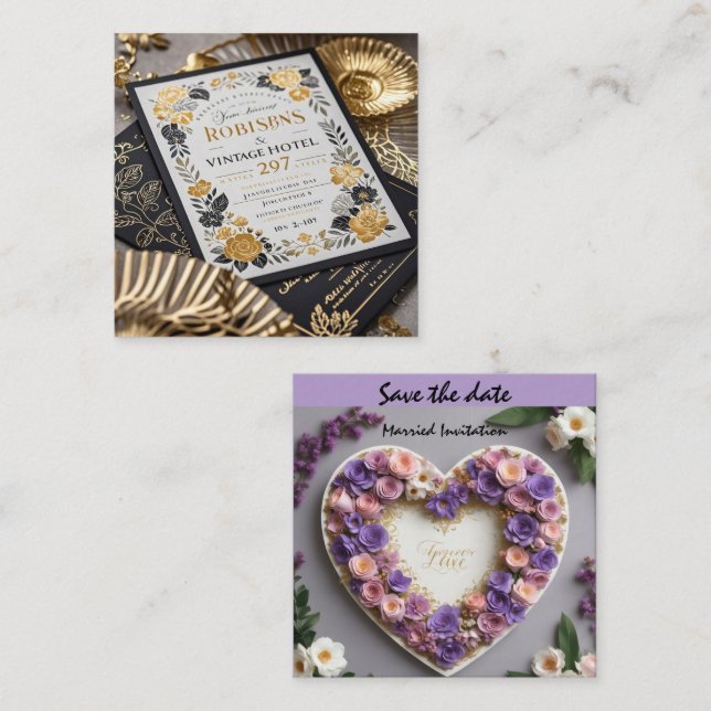 Erste Impressionen wichtig! Hochzeitskarte Begleitkarte (Vorne/Hinten)