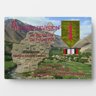 Erste Infanterieabteilung OEF Veteran-Plakette Fotoplatte