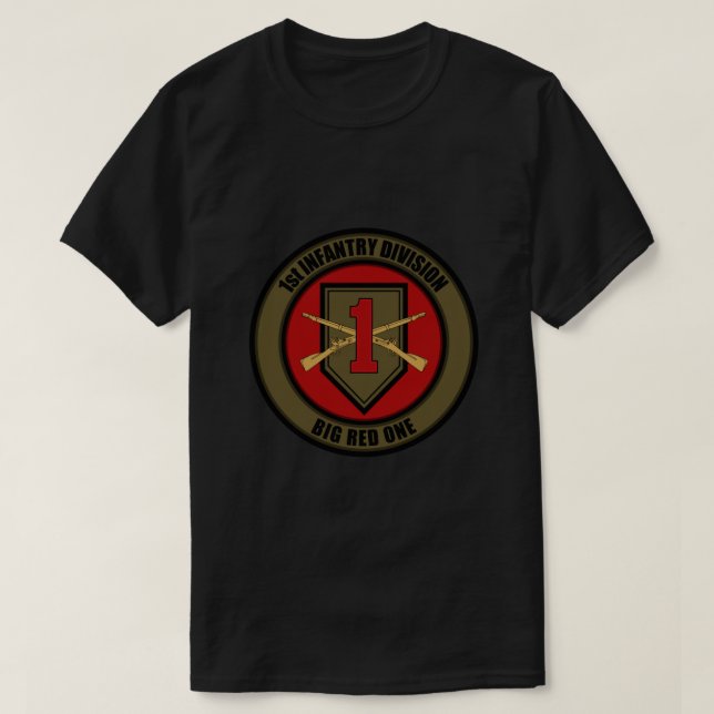 Erste Infanterieabteilung Veteran Big Red One Vete T-Shirt (Design vorne)
