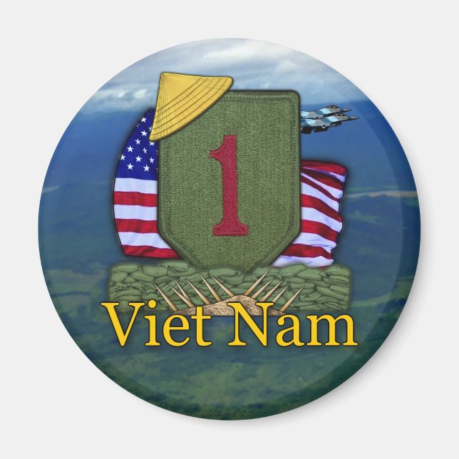 Erste Infanterieabteilung Vietnam Veterans Patch M Magnet (Vorne)