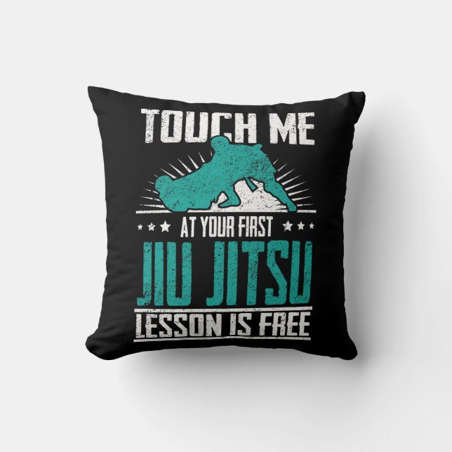 Erste Jiu Jitsu Lektion ist frei brasilianisches Kissen (Vorderseite)