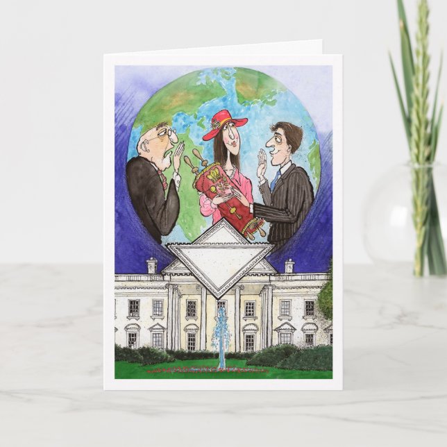 Erste jüdische Präsidentin Bar & Bat Mitzvah Card Karte (Vorderseite)