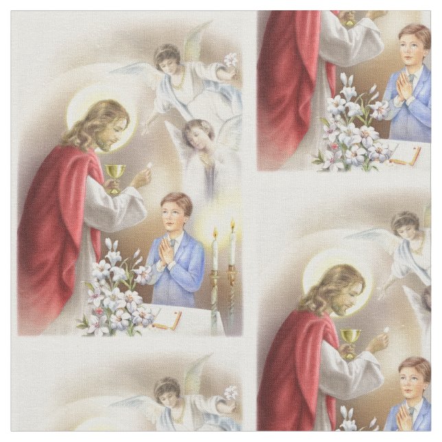 Erste Jungengewebebestätigung der heiligen Stoff (Nahaufnahme)