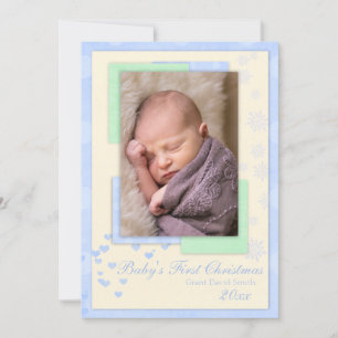 Erste Karte des Babys des Weihnachten(Junge)