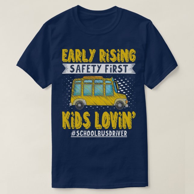 Erste Kidx27-er Lovin-Schulbus für frühzeitige Erh T-Shirt (Design vorne)