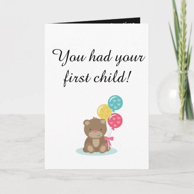 Erste Kinderkarte für childfree Karte (Vorderseite)
