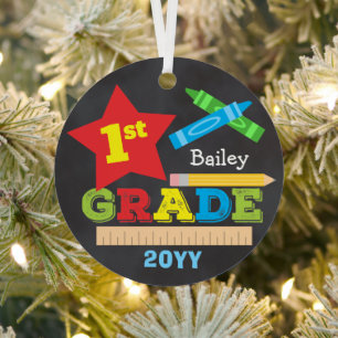 Erste Klasse Andenken-Schultafel Bunt Ornament Aus Metall