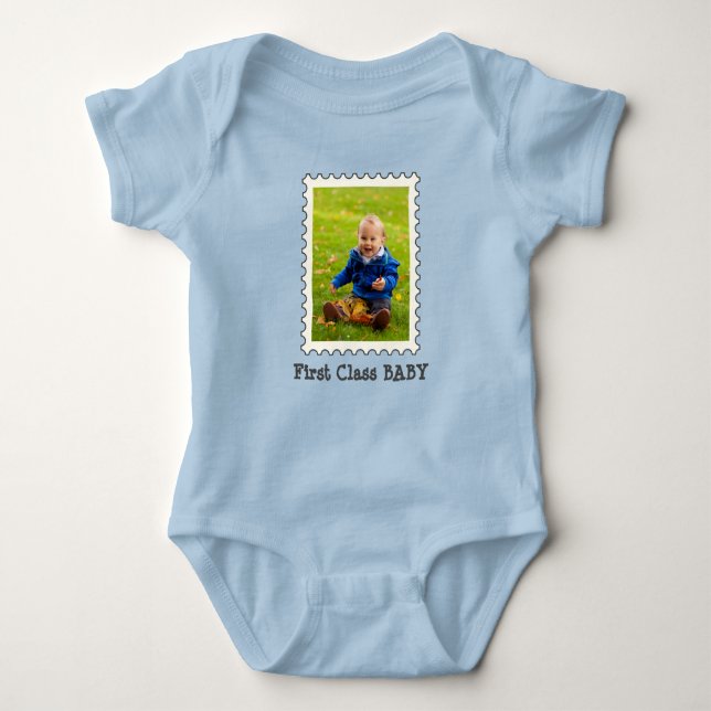 ERSTE KLASSE BABY Best Baby Ever Custom Foto Baby Strampler (Vorderseite)