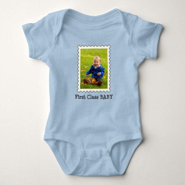 ERSTE KLASSE BABY Best Baby Ever Custom Foto Strampler (Vorderseite)