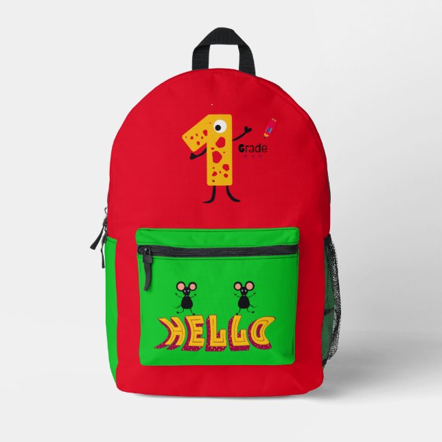 Erste Klasse Bedruckter Rucksack (Vorderseite)