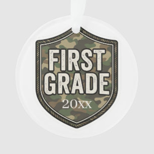 Erste Klasse Camouflage für Jungen Zurück zur Sc Ornament