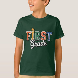 Erste Klasse – Farbgestaltung zum zurück zur Schu T-Shirt