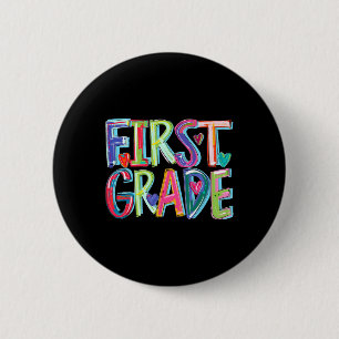 Erste Klasse Funny Back to School Happy First Day Button