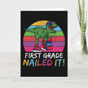 Erste Klasse Hat Es Geschafft T Rex Geschenk Zum S Karte