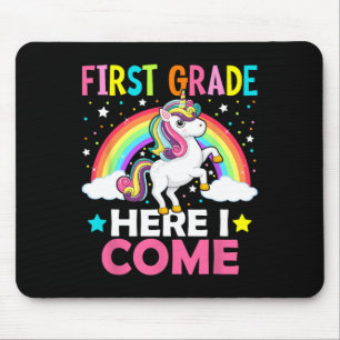 Erste Klasse hier komme ich Einhorn Byck zur Schul Mousepad