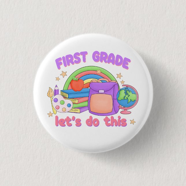 Erste Klasse Lass Uns Das Machen Button (Vorderseite)