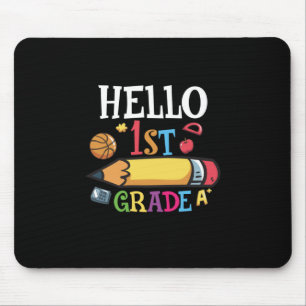 Erste Klasse Lehrer Hallo Erste Klasse Stift Mousepad