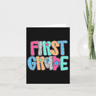 Erste Klasse Lehrer Student Happy First Day Back T Karte