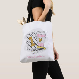 Erste Klasse Lehrer White Notebook School Tasche