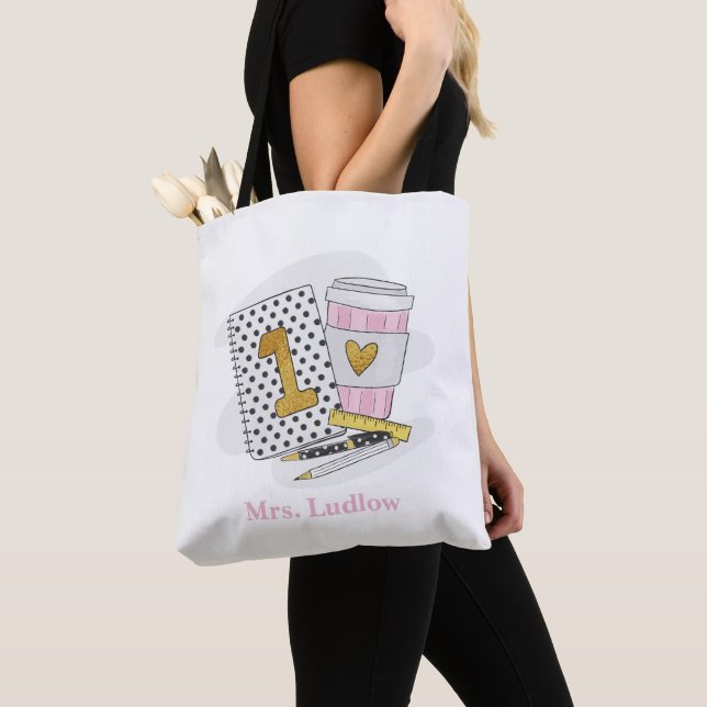 Erste Klasse Lehrer White Notebook School Tasche (Von Nahem)
