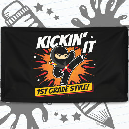 Erste Klasse Ninja Kick ersten Tag zurück zur Schu Banner