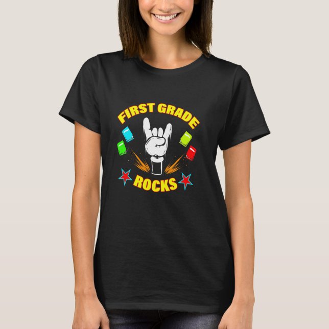 Erste Klasse Rocks Schule Kinder für Erste Klasse  T-Shirt (Vorderseite)