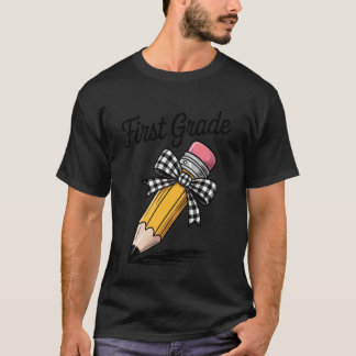 Erste Klasse Squad Bleistift Kokette Schleife Lust T-Shirt
