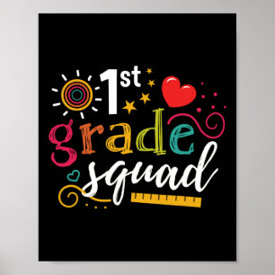 Erste Klasse Squad Student Lehrer geben zurück Poster