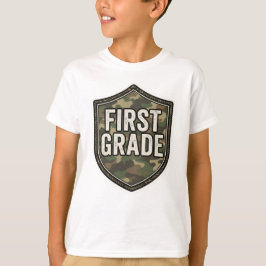 Erste Klasse Tarnung für Jungen | Zurück zur Schul T-Shirt