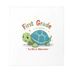 Erste Klasse Turtle-y großartig 1. Klasse zurück z Notizblock