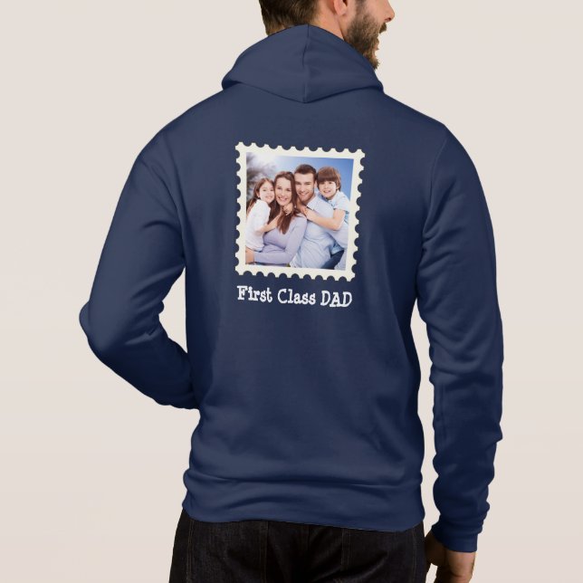 ERSTE KLASSE VATER Bester Vater je benutzerdefinie Hoodie (Rückseite)