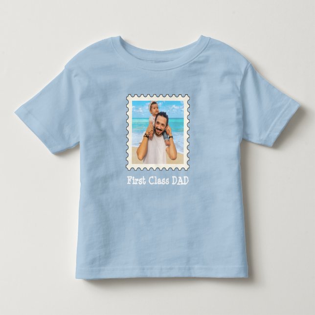 ERSTE KLASSE VATER Bester Vater je benutzerdefinie Kleinkind T-shirt (Vorderseite)