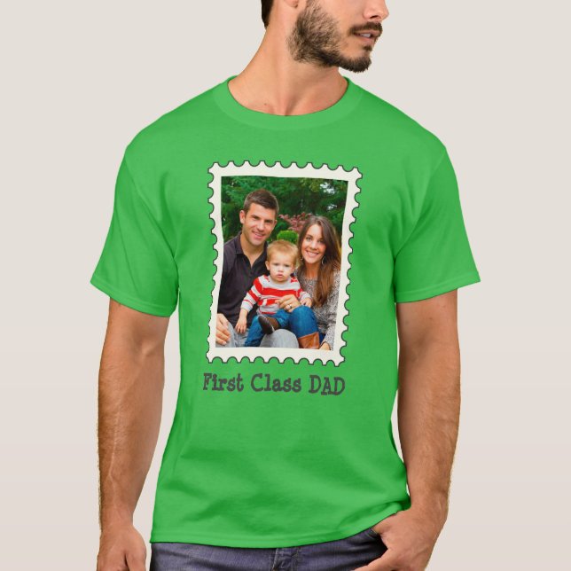 ERSTE KLASSE VATER Bester Vater je benutzerdefinie T-Shirt (Vorderseite)