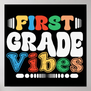 Erste Klasse Vibes zurück an Schüler Lehrer Poster