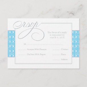 Erste Kommune oder Taufe UAWG Blau RSVP Karte