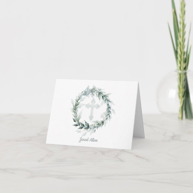 Erste Kommune von Wreath & Blue Cross Vielen Dank (Vorderseite)