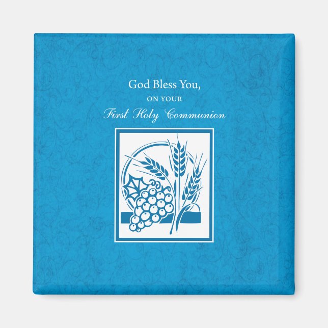 Erste Kommune, Weizen, Trauben blau Magnet (Vorne)